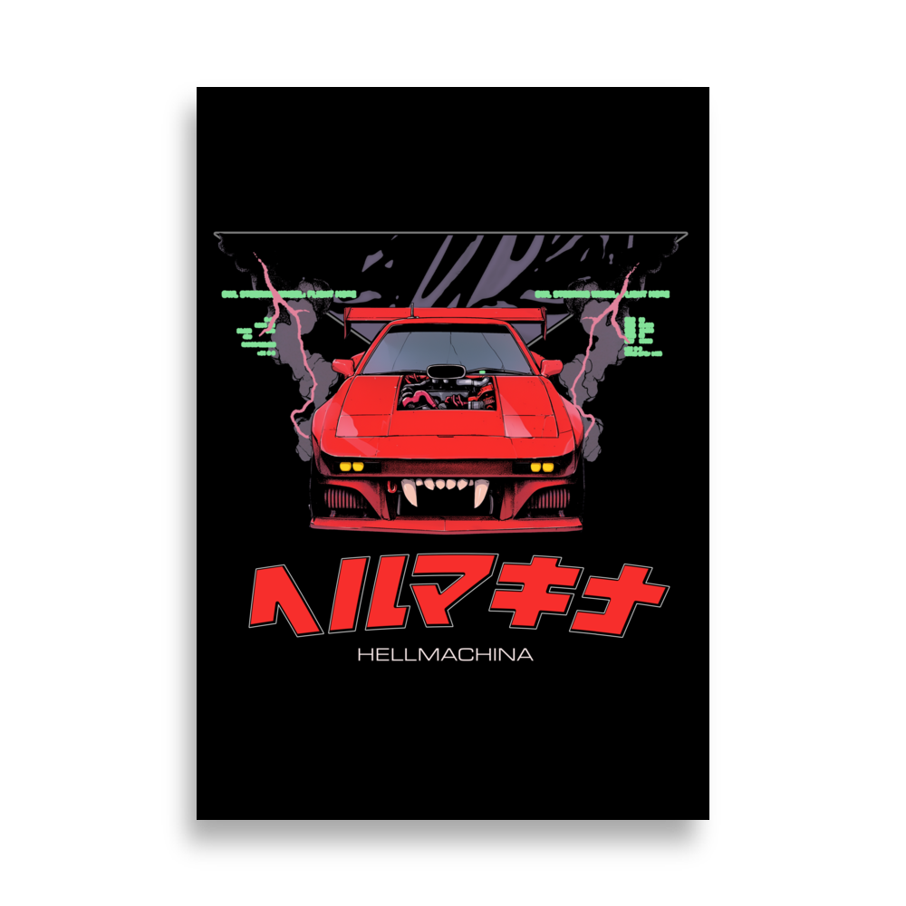 Hellmachina — JDM Sports Car Anime Poster – NXCTU