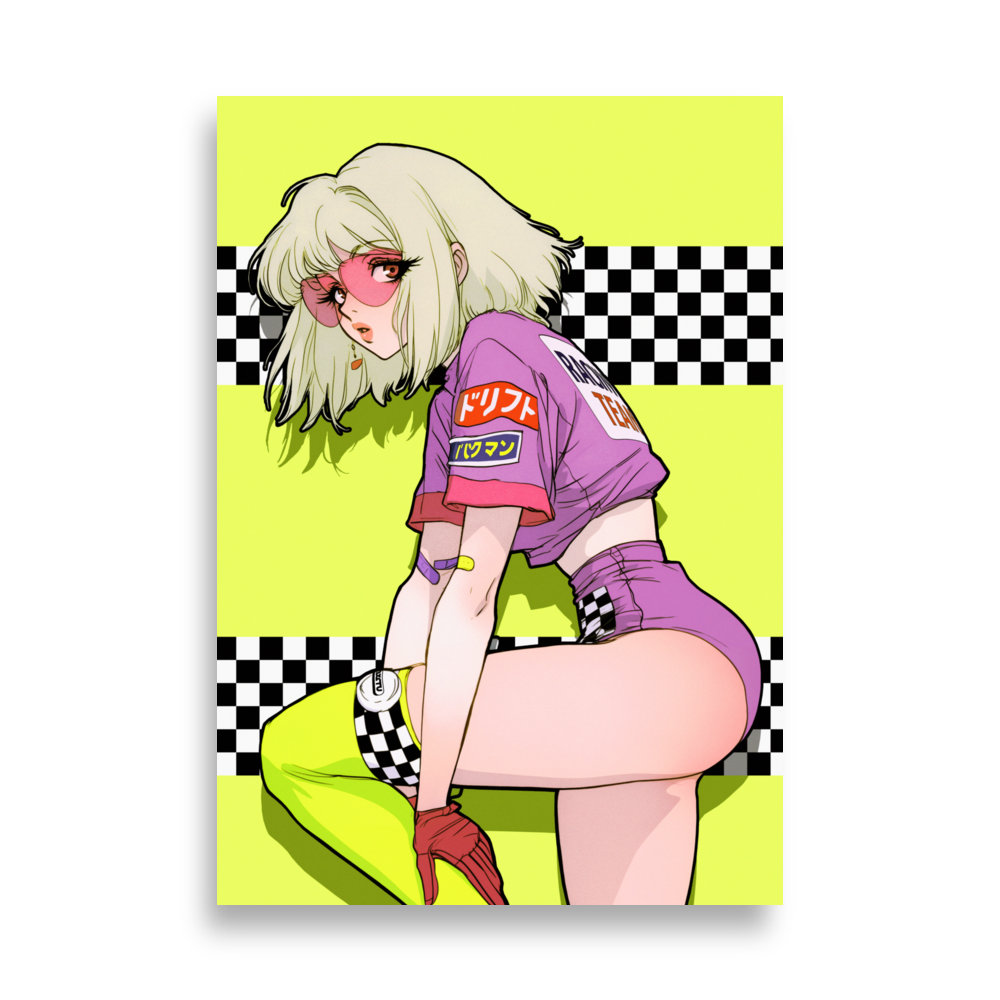 Turbo Girl '89 — Y2K Anime Drift Girl Poster – NXCTU